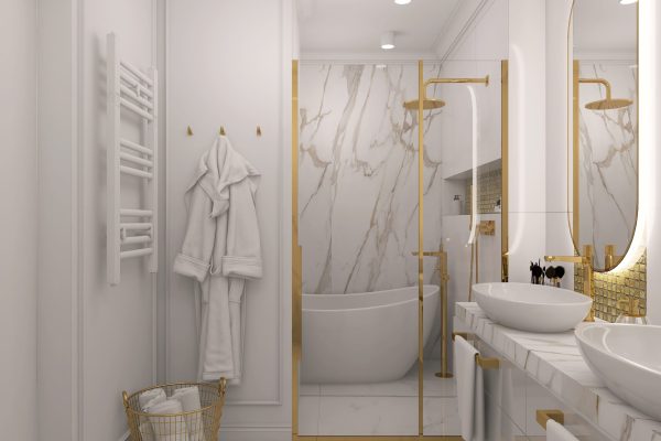 Projekt łazienki tarnowskie róry glamour